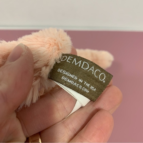 Demdaco Flamingo Bird Pink Minky Baby Lovey Security Blanket Rattle Soft Plush - Picture 4 of 6